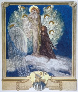 Ilustração de Dantes Divine Comedy, Purgatory, Canto XXX, 1921 (wc no papel)