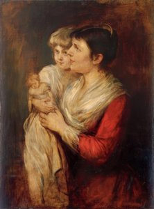 Clementine von Schön-Renz com sua filha Hanna Elisabeth de Franz von Lenbach