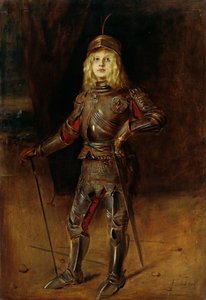 Marion Lenbach em armadura de Franz von Lenbach