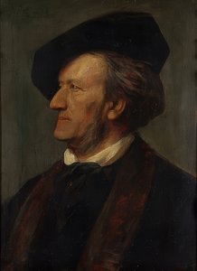 Retrato do compositor Richard Wagner (1813-1883). 1871 de Franz von Lenbach