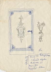 Esboço de design para uma porta de Franz von Matsch