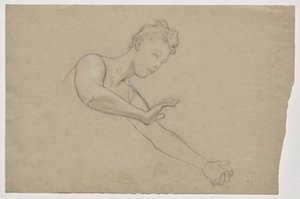 Estudo de figura para a faculdade de pintura "Teologia de Franz von Matsch