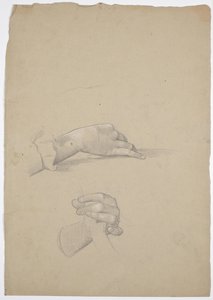Estudos de mão de Franz von Matsch