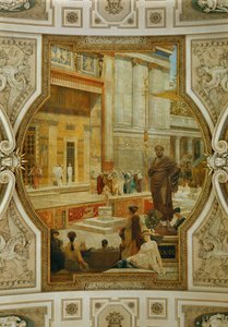 Vienna Burgtheater, escadaria: fresco no teto Teatro Dionysos em Atenas (fresco)