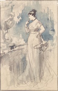 Senhora em langem Kleid de Franz von Persoglia
