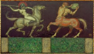 Amazônia e Centauro de Franz von Stuck
