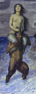 Fauno e sereia de Franz von Stuck