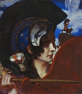 Lutando contra amazonas de Franz von Stuck