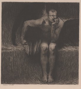 Lúcifer, c.1890 (gravura) de Franz von Stuck