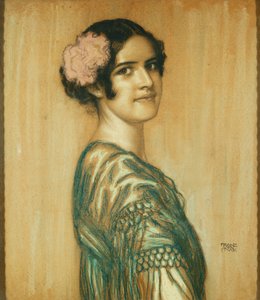 Retrato de Maria, a Filha do Artista, como uma Dama Espanhola, de Franz von Stuck