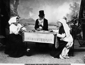 Escriba público em Nápoles, c.1890 (placa de vidro)