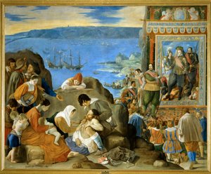 A reconquista da Bahia em 1625 ... (pintura sobre tela) de Fray Juan Batista Maino or Mayno