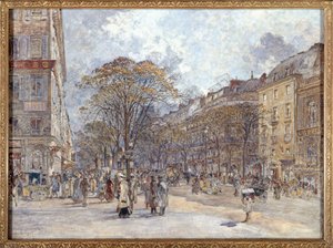 Francês: Boulevard des Italiens, vista matinal de Frederic Anatole Houbron