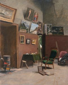 O estúdio do artista na Rue Furstenberg, 1865.