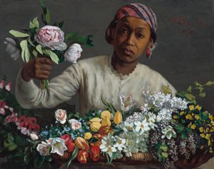 Jovem com peônias, 1870.