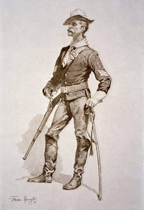 Um Sargento de Cavalaria dos EUA, depois de um desenho de 1890 (gravura)