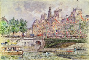 Praça do Hotel de Ville, Paris, 14 de julho de 1905