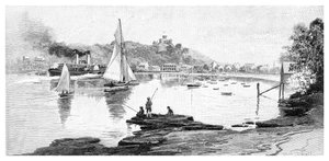Praia viril, Sydney, Nova Gales do Sul, Austrália, 1886.