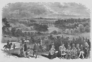 Vista da mansão de Belmont, Fairmount Park, 1883