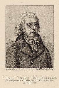 Retrato do compositor Franz Anton Hoffmeister 1754-1812.
