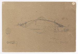 Ponte de bambu em Buga, Colômbia e Menina carregando uma jarra, Cartago, Colômbia de Frederic Edwin Church