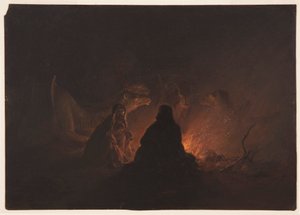 Beduínos no acampamento à noite de Frederic Edwin Church