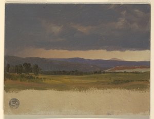 Blue Hill sob nuvens baixas de Frederic Edwin Church