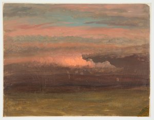 Estudo de nuvens ao pôr do sol de Frederic Edwin Church