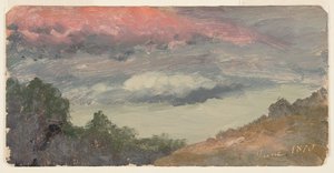 Nuvens sobre a fazenda de Church, Hudson N.Y. de Frederic Edwin Church