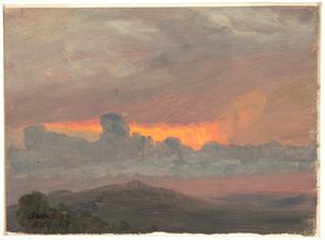 Pôr do sol nublado, Jamaica de Frederic Edwin Church