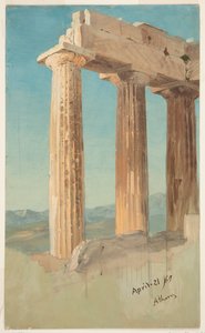 Colunas do Parthenon, Atenas de Frederic Edwin Church