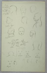 Desenho, Estudos Anatómicos, 1865-70 de Frederic Edwin Church