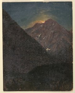 Desenho, Paisagem de Apline (Baviera ou Suíça), 1868 de Frederic Edwin Church