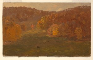 Desenho, Paisagem de outono (Carolina do Norte ), 1865-70 de Frederic Edwin Church