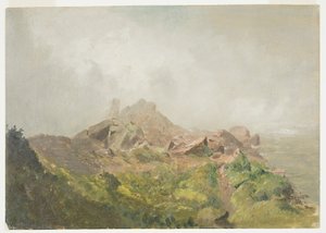Desenho, Base da Queda Americana, Niagara, 1856-58 de Frederic Edwin Church