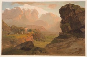 Desenho, Fantasia de Bashan, abril de 1869 de Frederic Edwin Church