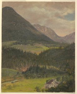 Desenho, paisagem dos Alpes bávaros, 1868 de Frederic Edwin Church