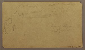 Desenho, Esboços Botânicos; Verso: Nuvens, julho de 1865 de Frederic Edwin Church
