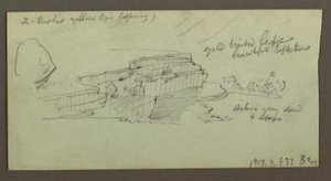 Desenho, Canyon, possivelmente 1868 de Frederic Edwin Church
