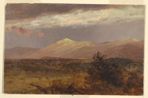 Desenho, Catskills ao pôr do sol, 1882 de Frederic Edwin Church