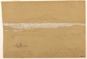 Desenho, Cayambé, manhã, do Templo do Sol, Quito, 24 de junho de 1857 de Frederic Edwin Church