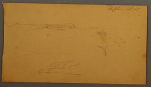 Desenho, Cliffs, 1859 de Frederic Edwin Church