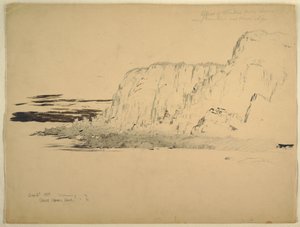 Desenho, Cliffs, setembro de 1851 de Frederic Edwin Church