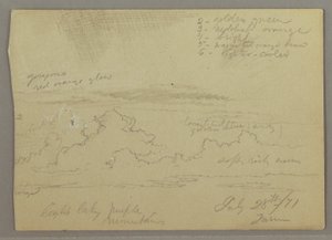 Desenho, Estudo de nuvens, 28 de julho de 1871 de Frederic Edwin Church