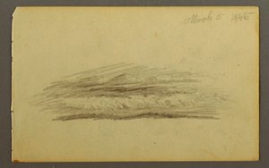 Desenho, Banco de nuvens, 1845 de Frederic Edwin Church