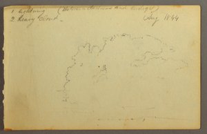 Desenho, Estudo de nuvens, 1844 de Frederic Edwin Church