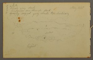 Desenho, Estudo de nuvens, 1844 de Frederic Edwin Church
