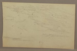 Desenho, Estudo de nuvens, década de 1860 de Frederic Edwin Church