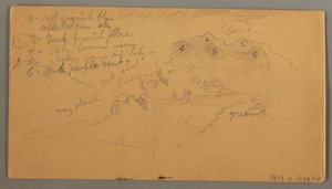 Desenho, Estudo de nuvens, possivelmente 1874 de Frederic Edwin Church