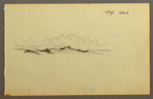 Desenho, Nuvens, 1844 de Frederic Edwin Church